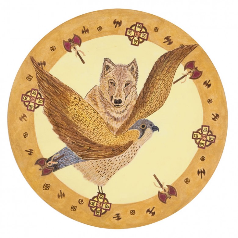 Mandala dos animais de poder - D 40 cm - AST - 2008