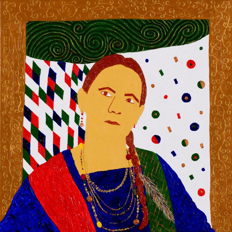 Maria das flores e folhas - 30 x 30 cm - AST - 2006