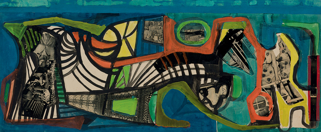 Roberto Burle Marx, Untitled, possibly a Carnival study, 1967 or after, gouache and collage on paper. (55.2 ◊ 107 cm). SÌtio Roberto Burle Marx, Rio de Janeiro. Image provided by SÌtio Roberto Burle Marx, Rio de Janeiro.  Photograph by Isabella Matheus.