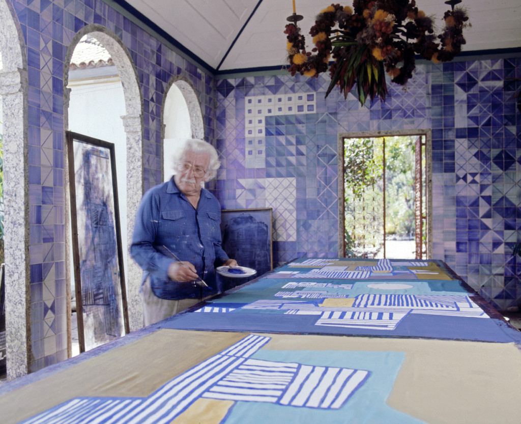 Roberto Burle Marx pintando, paisagista